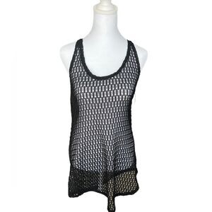 Roxy crochet black dress
